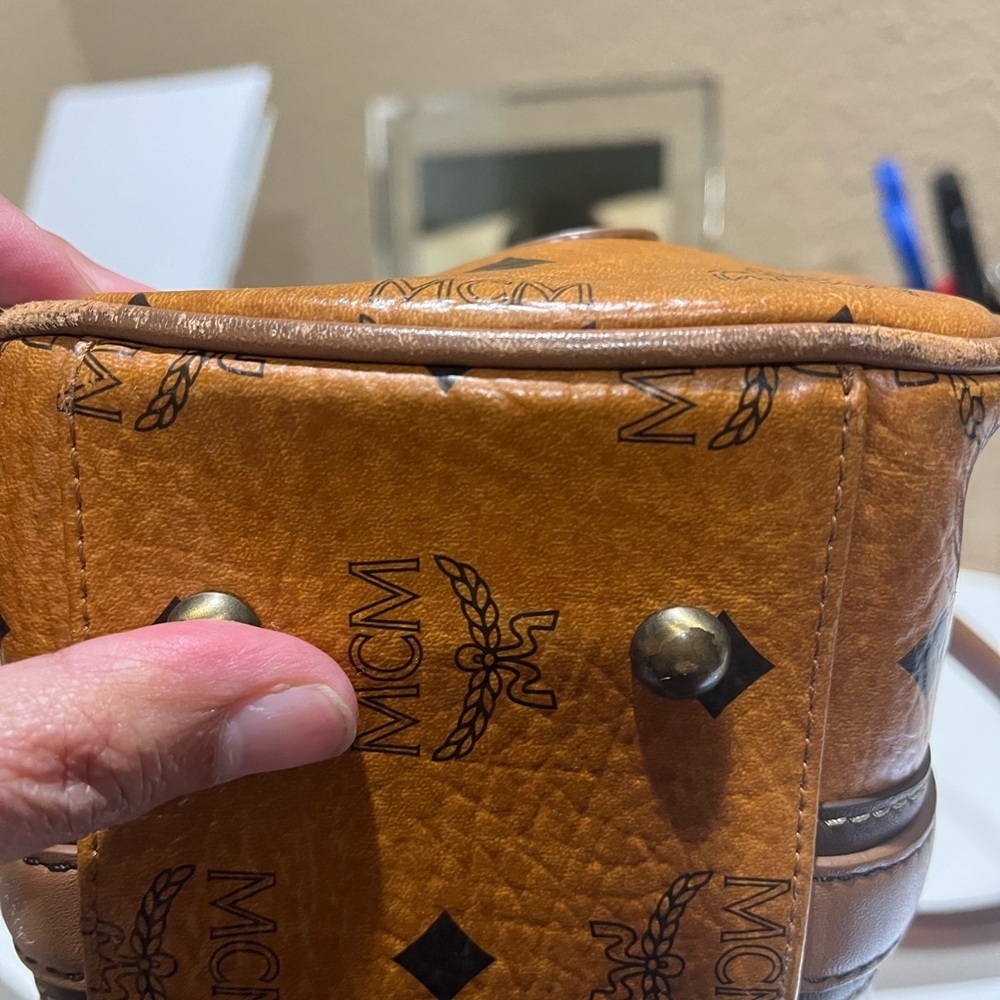 MCM COGNAC VISETOS VINTAGE HANDBAG - Picture 12 of 16